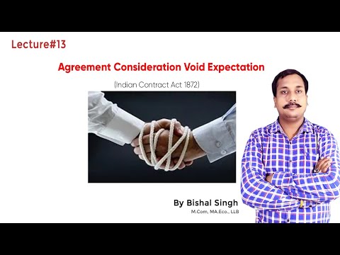 Agreement Consideration Void Expectation I Indian Contract Act 1872 I Lecture_13 I By Bishal Singh