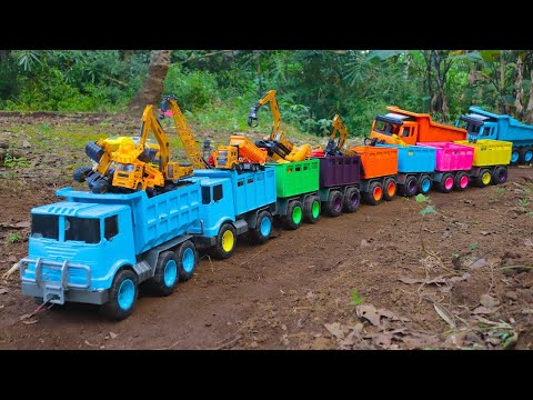 RC TRACTORS, MEGA RC TRUCKS, RC MACHINES COLLECTION!! EXCAVATOR LESU ET30H, KABOLITE K350-200 DIGGER