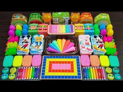 ENJOY WITH CLAY PIPING BAGS VS MANY THINGS ! Mixing random things into homemade slime !!!