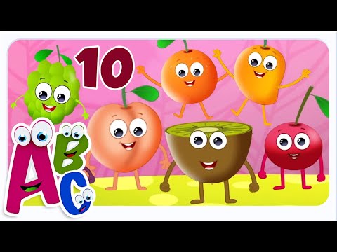 Ten Little Fruits Jumping On The Bed Nursery Rhyme And Baby Song