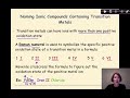 Naming Ionic Compounds and Transition Metals