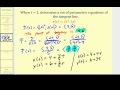 Understanding Parametric Equations of Tangent Lines