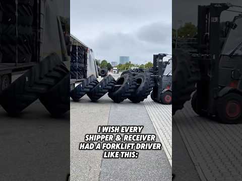 The kind of fork lift driver every trucker wishes to meet at the shipper & receiver. #trucking