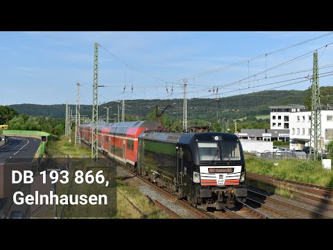 4K | DB Regio 193 866 arriveert met Dosto's in Gelnhausen als RB 51 naar Frankfurt am Main Hbf!