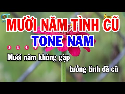 Karaoke Mười Năm Tình Cũ Tone Nam ( Am ) Nhạc Sống Mới | Karaoke Tuấn Kiệt