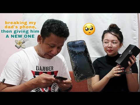 BREAKING MY DAD's PHONE, THEN GIVING HIM A NEW ONE | Philippines