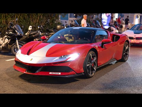 CRAZY Ferrari SF90 Stradale with Custom Exhaust - LOUD Pops and Bangs & Accelerations !