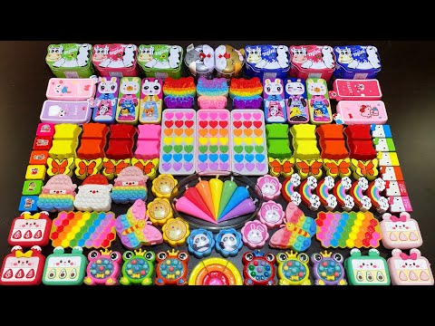 RELAXING WITH CLAY PIPING BAGS VS GLITTER VS MAKEUP ! Mixing Random Things Into Slime #6309