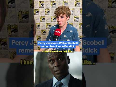 Walker Scobell remembers Lance Reddick on the set of Percy Jackson. #sdcc #percyjackson #ign #disney