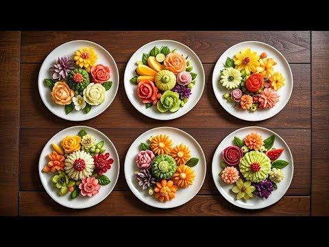 🥬If You Want To Learn Vegetable Cutting And Plating Techniques, Please Click Here#fruitcutting