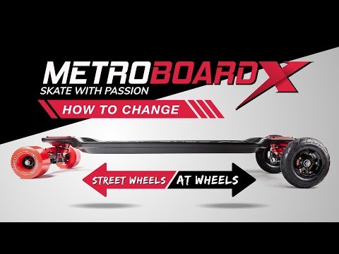 Switching between Street and AT wheels - MetroboardX Electric Skateboard