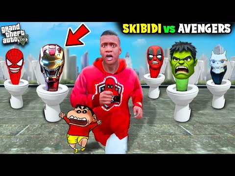 SHINCHAN and CHOP Attacked by AVENGERS SKIBIDI | SHINCHAN and CHOP