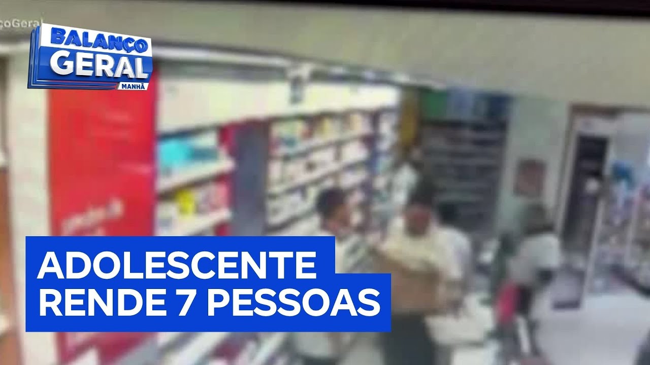 Adolescente é apreendido após render sete pessoas em farmácia na zona sul de SP