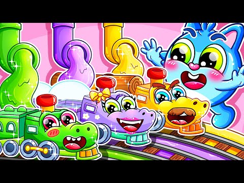 Choo Choo Train with Farm Animals | Learn Animals + More Nursery Rhymes by Baby Cars & Friends