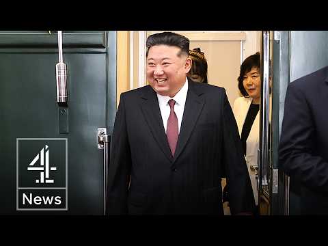 Kim Jong Un arrives in China in armoured train for military parade