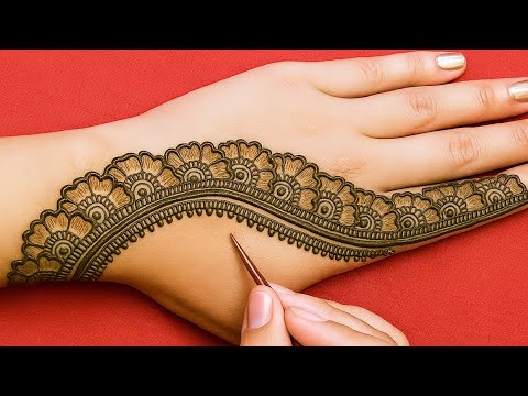 Beautiful stylish back hand mehndi design l Easy and simple mehndi l Mehndi ka design l Mehndi