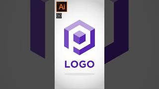 Adobe Illustrator CC tutorial - How to make an Isometric Logo Design 😱 #shorts #illustrator
