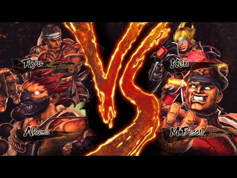 Ryu & Akuma vs M. Bison & Ken! 🔥⚔️ Batalla ÉPICA en Street Fighter X Tekken