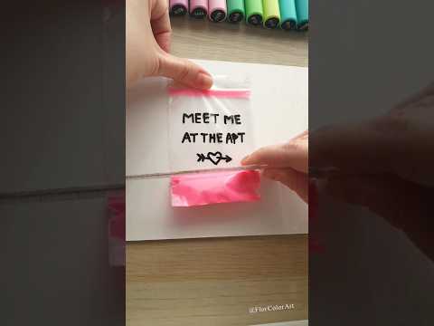 #apt 💗Cute Zip Lock Bag #slime Trick  #art #drawing #rosé  #rose #slime