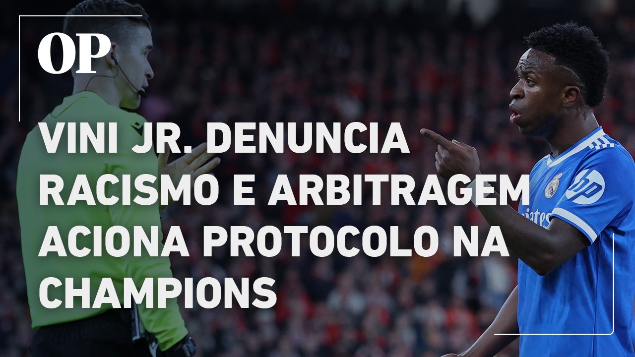 Vini Jr. denuncia racismo de argentino e arbitragem aciona protocolo da Fifa na Champions League