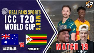 AUSTRALIA VS ZIMBABWE | T20 WORLD CUP LIVE WATCH-A-LONG || REALFANSSPORTS