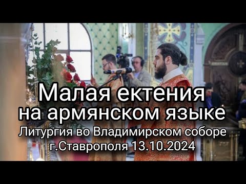 Малая ектения на армянском языке. Литургия во Владимирском соборе г.Ставрополя 13.10.2024