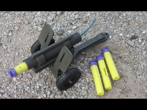 Shooting Nerf Darts in Model Cannon ?!