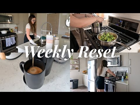 WEEKLY RESET: cleaning, cooking, skincare, getting ready for the busy week!