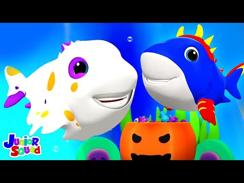 Halloween Baby Shark + More Spooky Nursery Rhymes And Animal Cartoon Videos