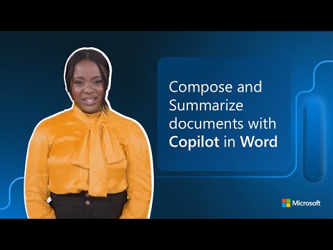 Compose and summarize documents with Microsoft 365 Copilot in Word