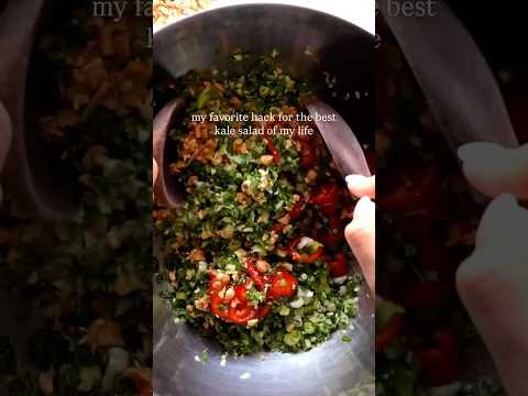Roasted Peanut Kale Crunch Salad