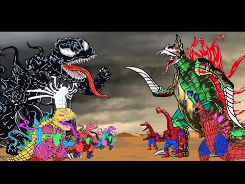 Evolution of Venom Godzilla vs DINOSAUR Tyrannosaurus | Godzilla Cartoon Funny