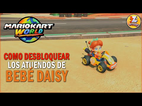 Todos los atuendos de BEBÉ DAISY en Mario Kart World - Como desbloquear todos los trajes / Skins