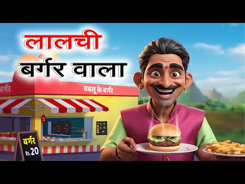 लालची बर्गर वाला | Lalchi Burger Wala | Indian Street Food | hindi kahaniya | Moral Stories | Kahani