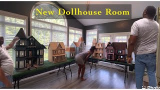 Bae’s Game Room Update|| Moving my Dollhouses || and Adding shoe Molding to the new floor