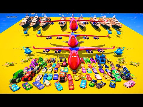 NEW Disney Pixar Cars Unboxing Review | Lightning McQueen Cargo Plane Superfly Jackson Storm Friends