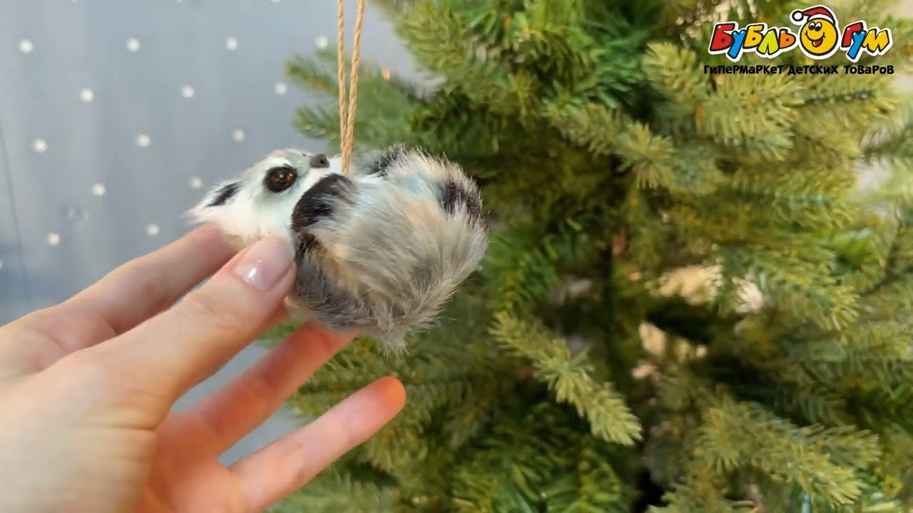 Фигурка декора Енотик пластик 5,5см - видео