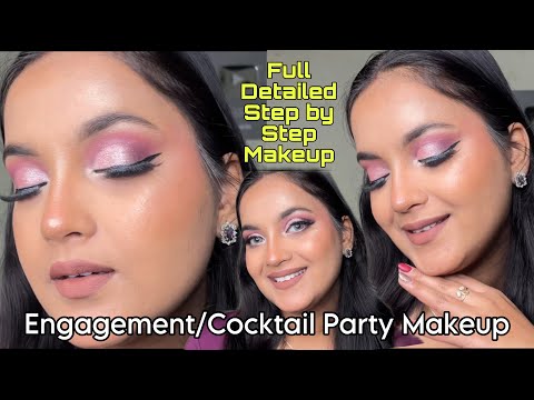 Engagement/Cocktail Makeup Step by Step | Cut Crease Makeup for Beginners 💕❤️🥰