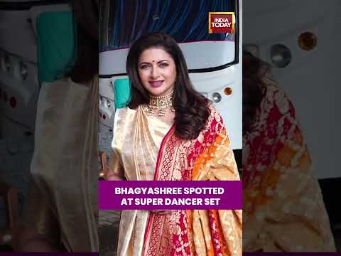 BHAGYASHREE SPOTTED AT SUPER DANCER SET FOR SHOOT #shorts #viral #trending