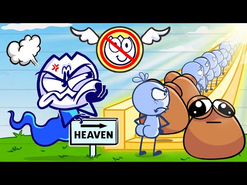 LINE UP: Even Pou Is Allowed to Go to Heaven, But Max Is NOT | Funny Cartoon