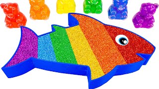 ASMR Slime Video l How To Make Rainbow Baby Fish Bathtub With Glitter Slime | Best Of Yo Yo Idea