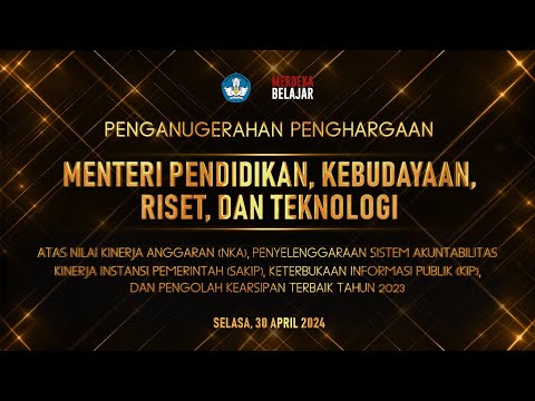 Penganugerahan Penghargaan Mendikbudristek kepada Unit dan Satuan Kerja atas Kinerja Terbaik TA 2023