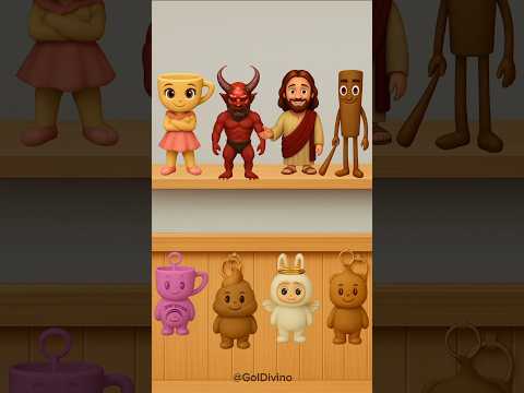 ¡El juicio ha comenzado! 👨‍⚖️ ¿Jesús, el Diablo o alguien más se lleva el Poop Labubu? 💩😈 #jesús
