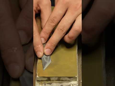 Reviving a dull blade. A mindful moment of sharpening.