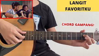 TUTORIAL PETIKAN (Langit Favoritku - Teddy Adhitya, Rizky Febian) (Tutorial Gitar) Chord Gampang!