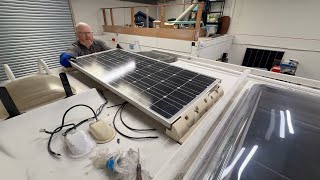 A JOB MOST PEOPLE AVOID! Removing a 12 Year Old Solar Panel & upgrading it, on an old motorhome!