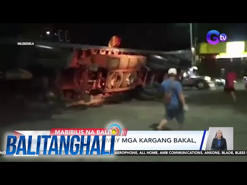 18 Wheeler Truck Na May Kargang Malalaking Bakal Tumagilid Videos