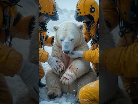Polar bear trapped by million of honey bee #shortsvideo #animals #bear #arcticanimal