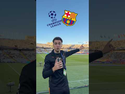 Me INFILTRO en el PARTIDO de CHAMPIONS del BARÇA 🥹 ​⁠ #futbol #experencia *Publi