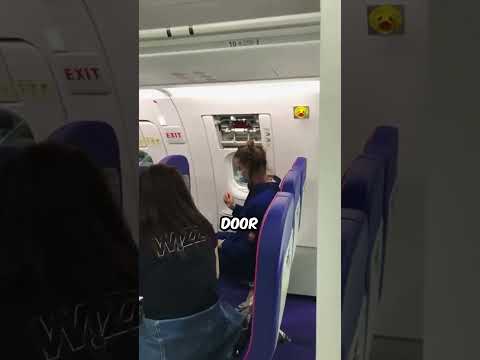 This Woman Opened The Plane's Emergency Door😱
